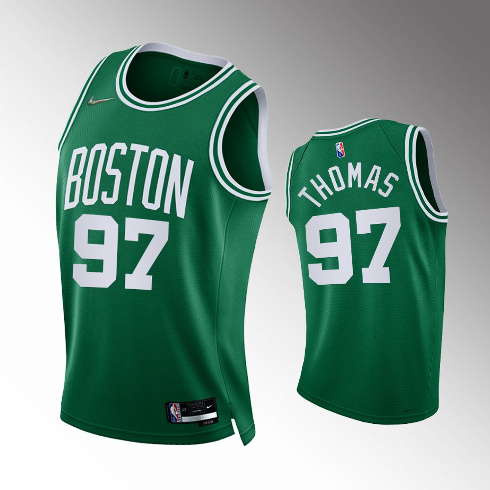 Men's Boston Celtics Brodric Thomas #97 Icon Edition Green 2021-22 Jersey 2401NLWD